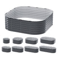 Green Fingers 9in1 Raised Garden Bed Modular Planter Galvanised