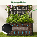 Green Fingers Mobile Planter Box Garden Bed with Trellis Privacy Screen & Lockable Wheels for Climbing Plants