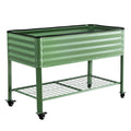 Green Fingers Raised Garden Bed 115x60x81cm Mobile Wheels Storage