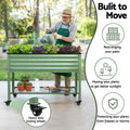 Green Fingers Raised Garden Bed 115x60x81cm Mobile Wheels Storage