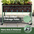 Green Fingers Raised Garden Bed 115x60x81cm Mobile Wheels Storage
