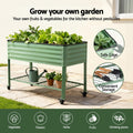 Green Fingers Raised Garden Bed 115x60x81cm Mobile Wheels Storage