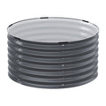 Green Fingers 90x45cm Raised Garden Bed Galvanised Round Latches