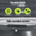 Green Fingers 90x45cm Raised Garden Bed Galvanised Round Latches