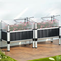 Green Fingers Raised Garden Bed 80x49x74cm Galvanised x2