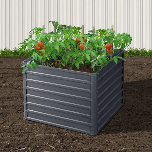 Green Fingers Raised Garden Bed 100x100x77cm Galvanised Steel