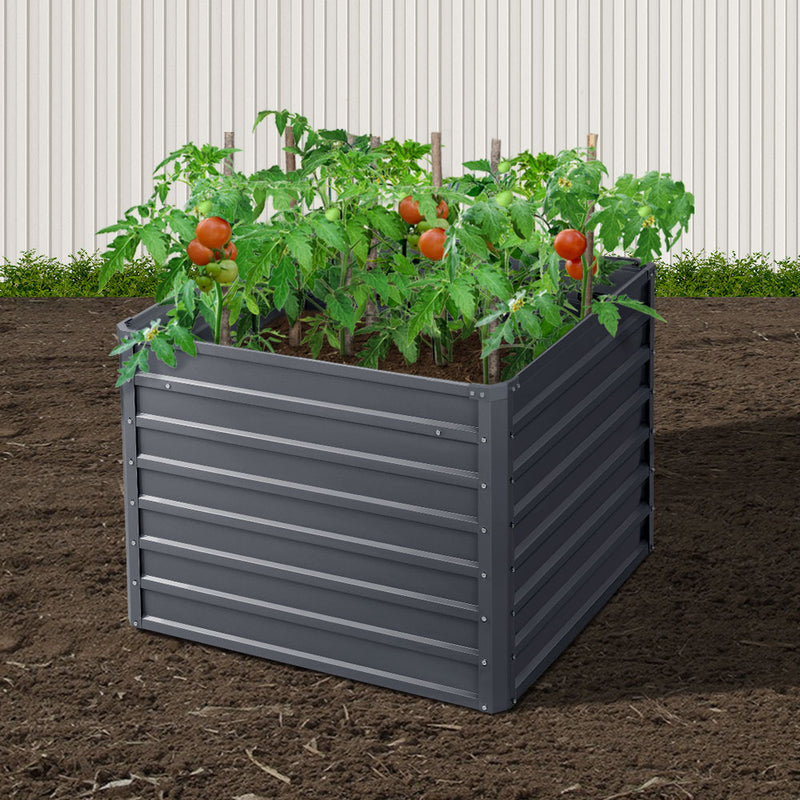 Green Fingers Raised Garden Bed 100x100x77cm Galvanised Steel