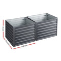 Green Fingers Raised Garden Bed 100x100x77cm Galvanised Steel