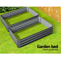 Green Fingers 120x90cm Galvanised Raised Garden Bed Planter Box x2