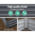 Green Fingers 120x90cm Galvanised Raised Garden Bed Planter Box x2