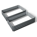 Green Fingers 120x90cm Galvanised Raised Garden Bed Planter Box x2