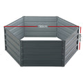 Green Fingers Raised Garden Bed 130x130x46cm Galvanised Box