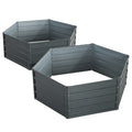 Green Fingers Raised Garden Bed 130x130x46cm Galvanised Box