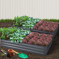 Green Fingers 2x Garden Bed 210x90cm Galvanised Raised Planter Box