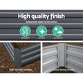 Green Fingers 2x Garden Bed 210x90cm Galvanised Raised Planter Box