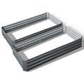 Green Fingers 2x Garden Bed 210x90cm Galvanised Raised Planter Box