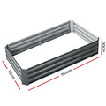 Green Fingers Garden Bed 150x90cm Galvanised Raised Planter Box