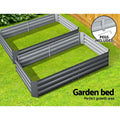 Green Fingers Garden Bed 150x90cm Galvanised Raised Planter Box
