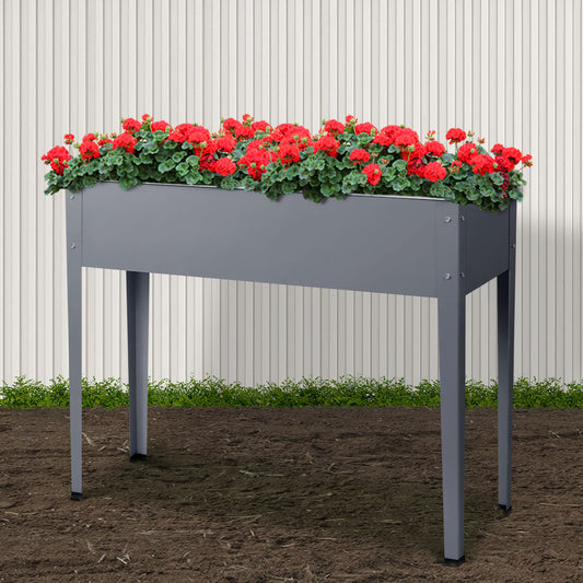 Elevated Garden Bed 100x80x30cm Galvanised Planter Box