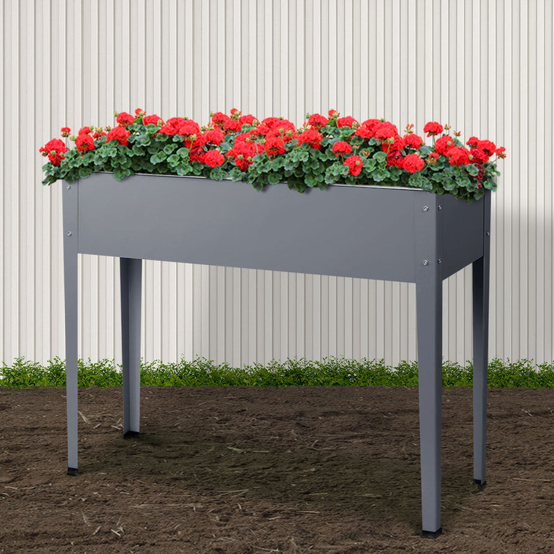 Elevated Garden Bed 100x80x30cm Galvanised Planter Box