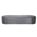Green Fingers Garden Bed 160x80x42cm Oval Galvanised Planter