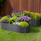 Green Fingers Raised Garden Bed 160x80x42cm Oval Galvanised Planter
