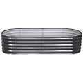 Green Fingers 4pc Raised Garden Bed 160x80x42cm Galvanized Steel