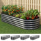 Green Fingers 4pc Raised Garden Bed 160x80x42cm Galvanized Steel