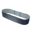 Green Fingers Raised Garden Bed 240x80x42cm Oval Galvanised