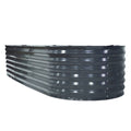 Raised Garden Bed 240x80x42cm Galvanised Steel Oval Planter Box 2x
