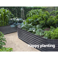 Raised Garden Bed 240x80x42cm Galvanised Steel Oval Planter Box 2x