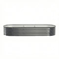 Green Fingers 4pc Raised Garden Bed 240x80x42cm Galvanised Steel