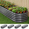 Green Fingers 4pc Raised Garden Bed 240x80x42cm Galvanised Steel