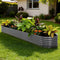 Green Fingers 320x80x42cm Oval Galvanised Raised Garden Bed Planter