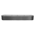Green Fingers 320x80x42cm Oval Galvanised Raised Garden Bed Planter