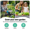 Green Fingers Raised Garden Bed 320x80x42cm Oval Galvanised