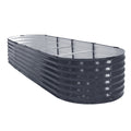 Green Fingers Raised Garden Bed 320x80x42cm Oval Galvanised