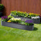 Green Fingers Raised Garden Bed 320x80x42cm Oval Galvanised