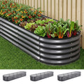 Green Fingers 3pc Raised Garden Bed 320x80x42cm Galvanized Steel