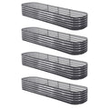 Green Fingers 4pc Raised Garden Bed 320x80x42cm Galvanized Steel