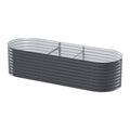 Green Fingers Garden Bed 240x80x56cm Oval Planter Box