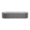 Green Fingers 3pc Raised Garden Bed 240x80x56cm Galvanized Steel