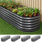 Green Fingers 4pc Raised Garden Bed 240x80x56cm Galvanized Steel Planter
