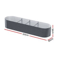 Green Fingers Oval Garden Bed 320x80x56cm Planter Box