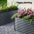 Green Fingers Raised Garden Bed 320x80x56cm Oval Planter Box 2x