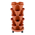 Green Fingers 5 Tier Vertical Garden Raised Bed Brick Red Stackable