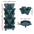 Green Fingers 5 Tier Vertical Garden Bed Stackable Planters Strawberry Herbs