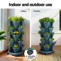 Green Fingers 5 Tier Vertical Garden Bed Stackable Planters Strawberry Herbs