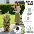 Green Fingers 5 Tier Vertical Garden Bed Stackable Planters Grey Tan