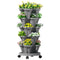 Green Fingers 5 Tier Vertical Garden Planters Grey Stackable Strawberry